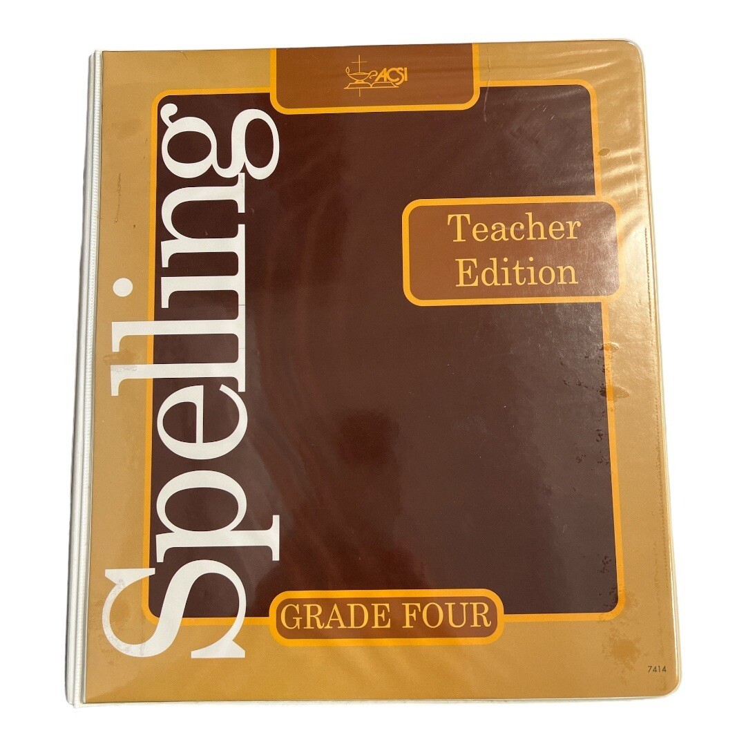 ACSI Spelling Grade Four Teacher Edition in Binder~Revised 1992 Homeschool T3 19