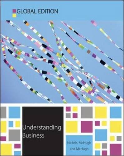 UNDERSTANDING BUSINESS, GLOBAL EDITION By Mchugh And Mchugh Nickels *Excellent*