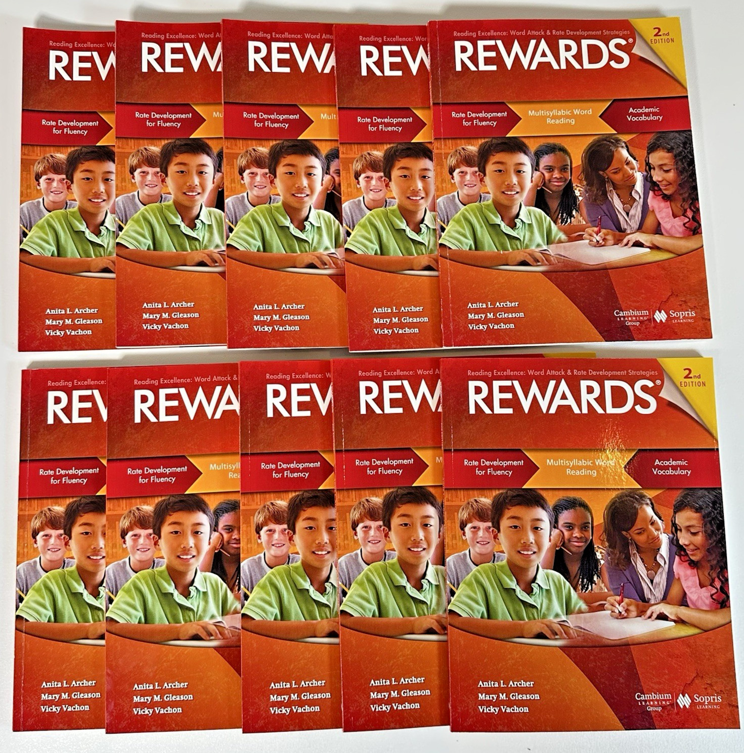 10 REWARDS Student Books 2nd Edition Reading Intervention Curriculum Set Unused