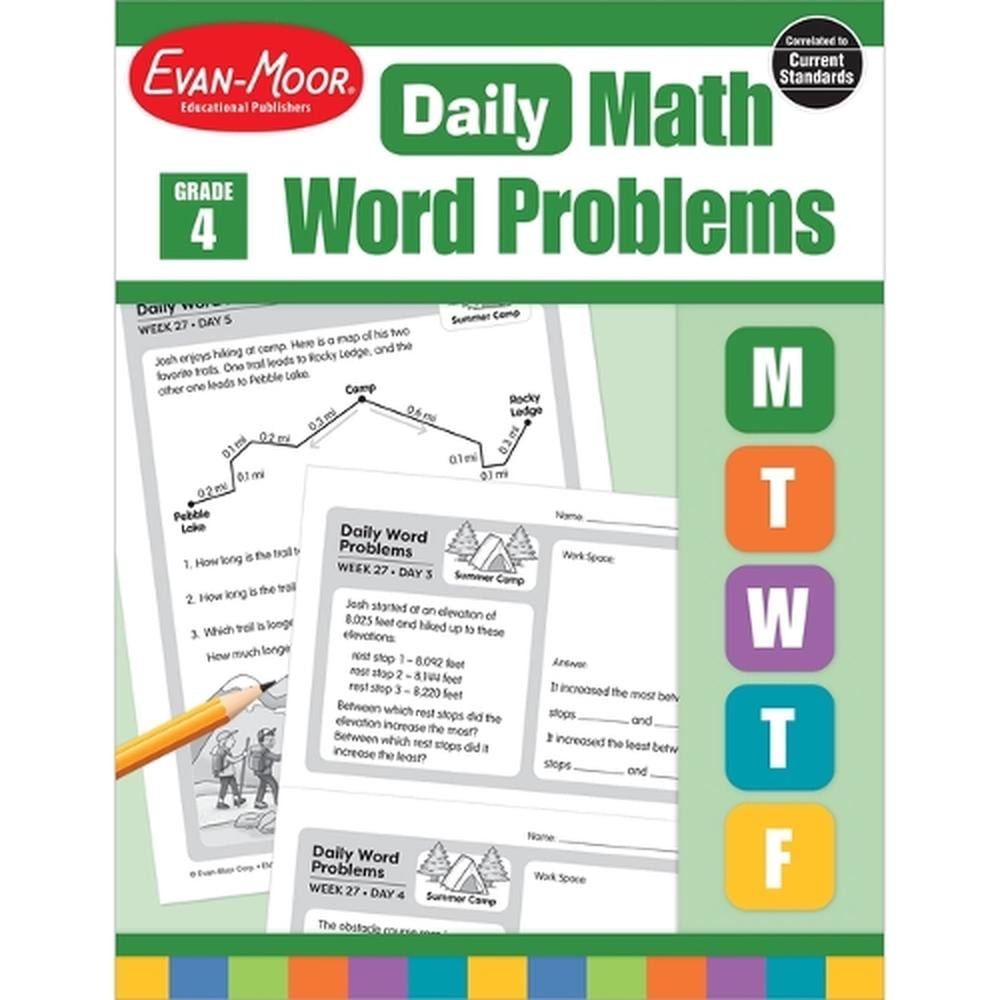Daily Word Problems, Grade 4 by Evan-Moor (English) Paperback Book