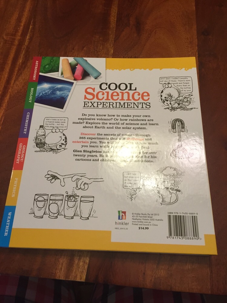 NEW Cool Science Experiments; HB; 2012; homeschool; Ages 4-12 yrs.