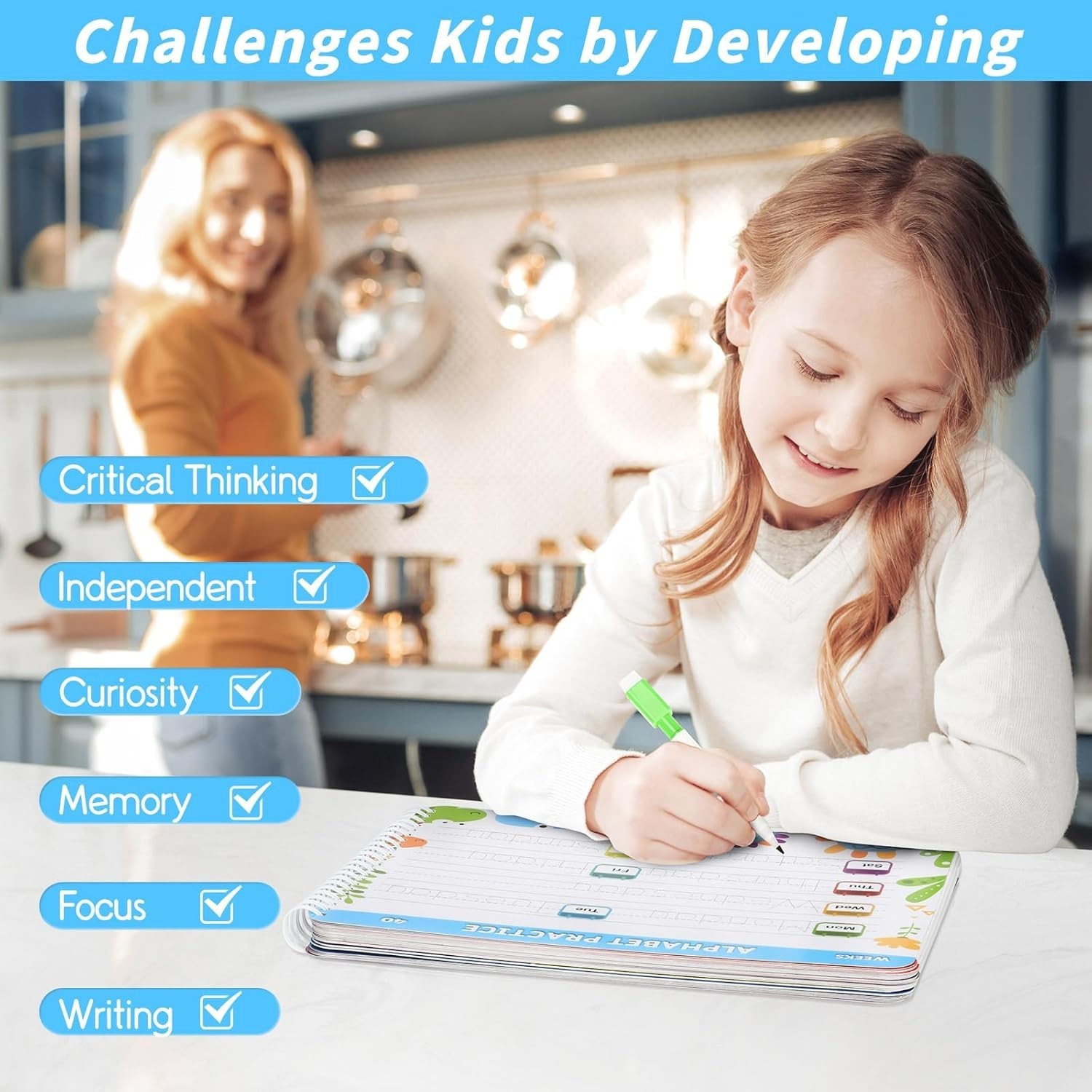 Preschool Learning Activities Educational Workbook: Preschool Handwriting Tra…