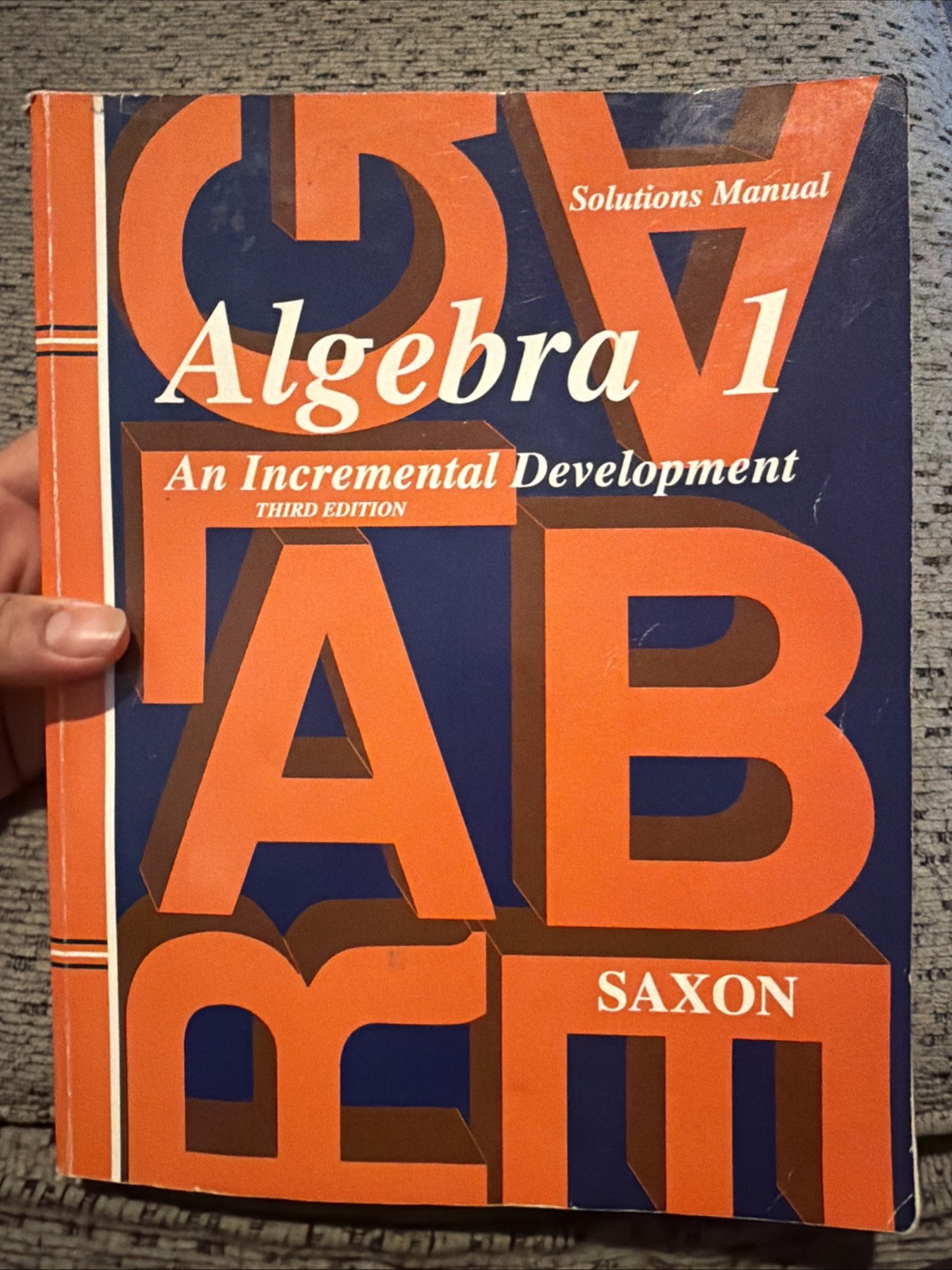 Saxon Algebra 1: Solutions Manual Third Edition 1998 – Paperback -C-746