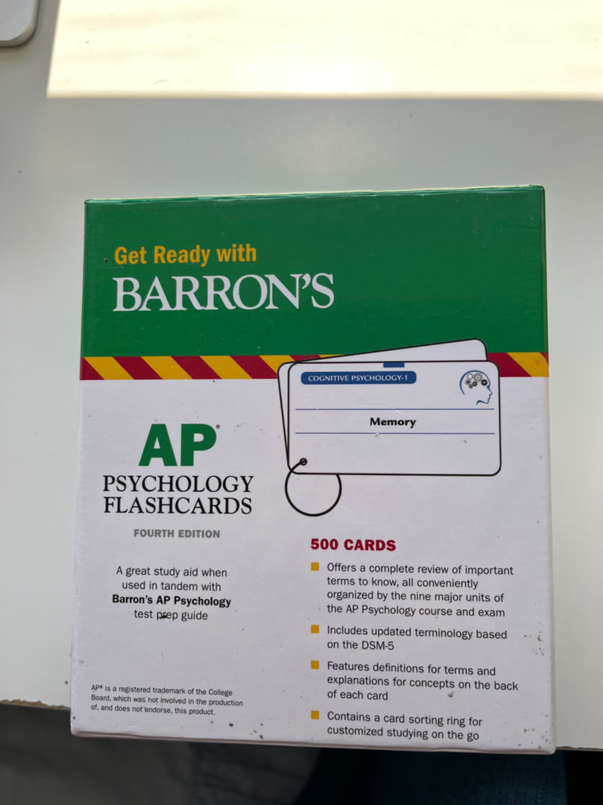 Barron’s AP Psychology Flash Cards, 4th Edition Educational Set Of 500