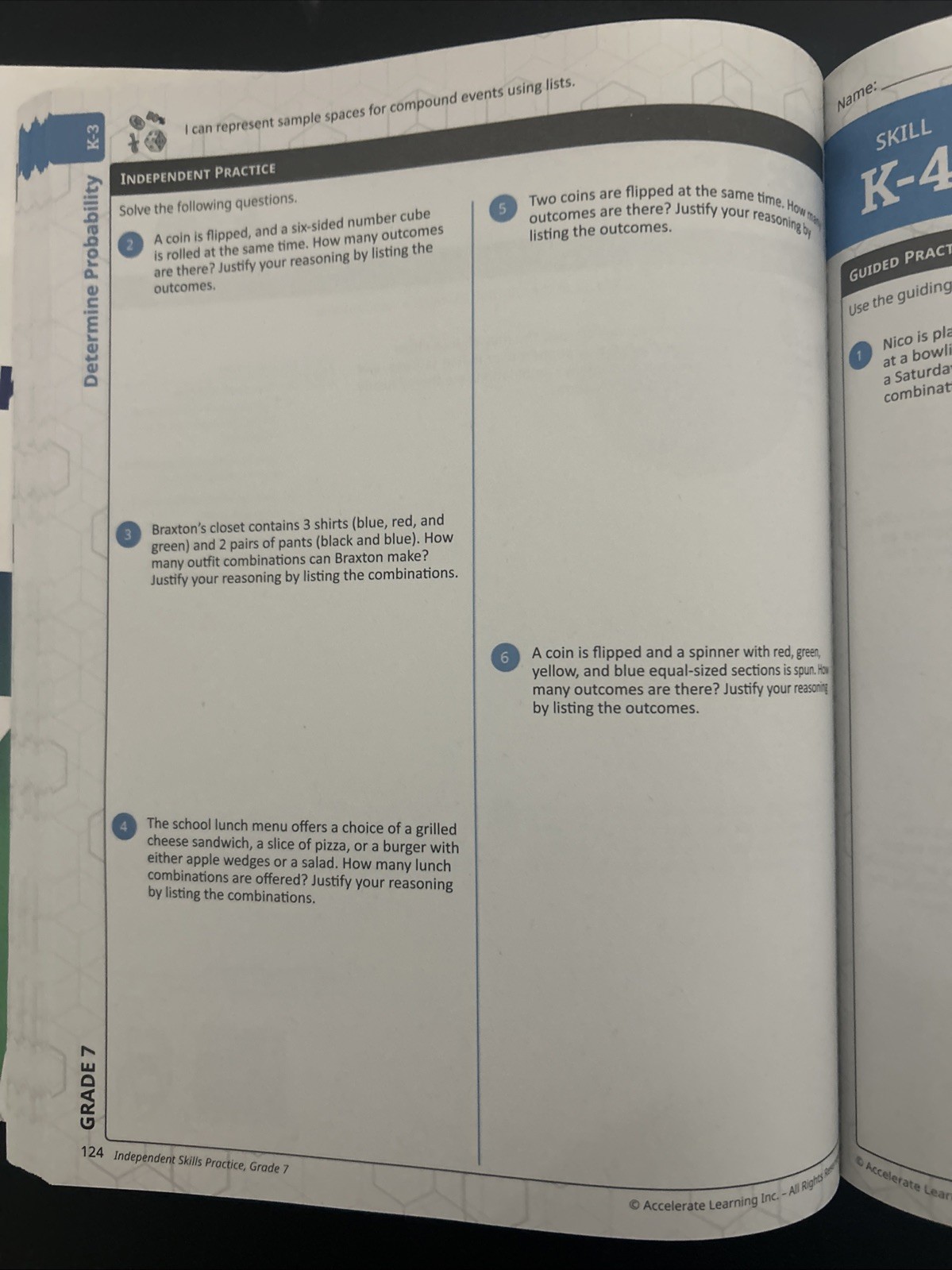 STEMscopes Grade 7 Math Student Notebook & Skills Practice Texas Edition