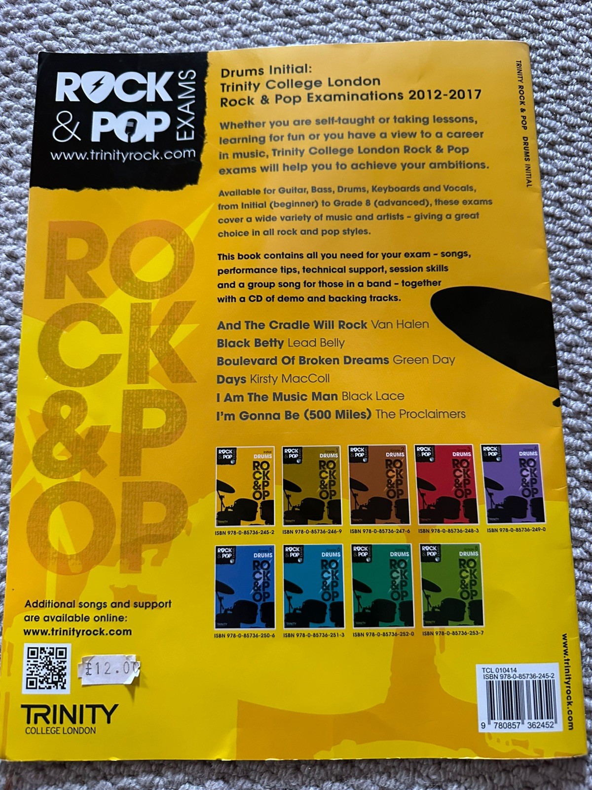 Trinity Rock & Pop Exams: Drums Initial Grade (With Free Audio CD) by Various