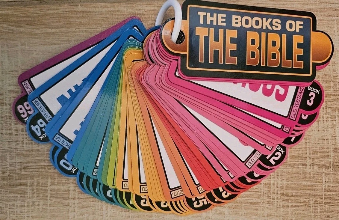Fun Express Bible Study Flash Cards 66 Books of the Bible Scripture Memory Set
