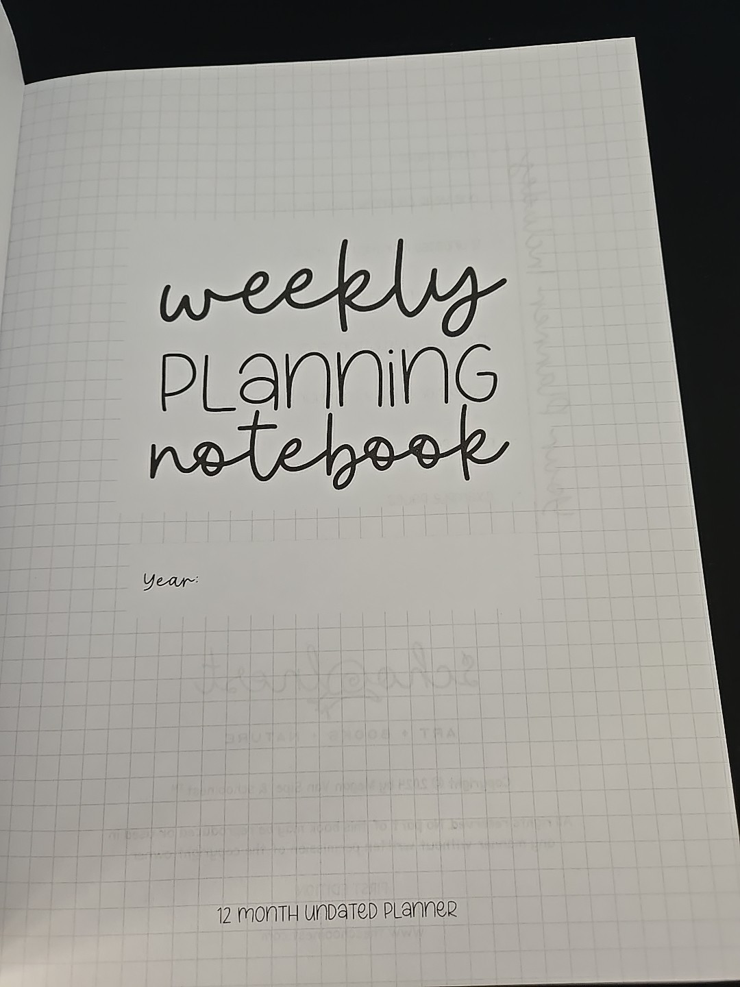 Megan Van Sipe Weekly Planning Notebook Retro Poppy Garden 12 Month Undated Plan