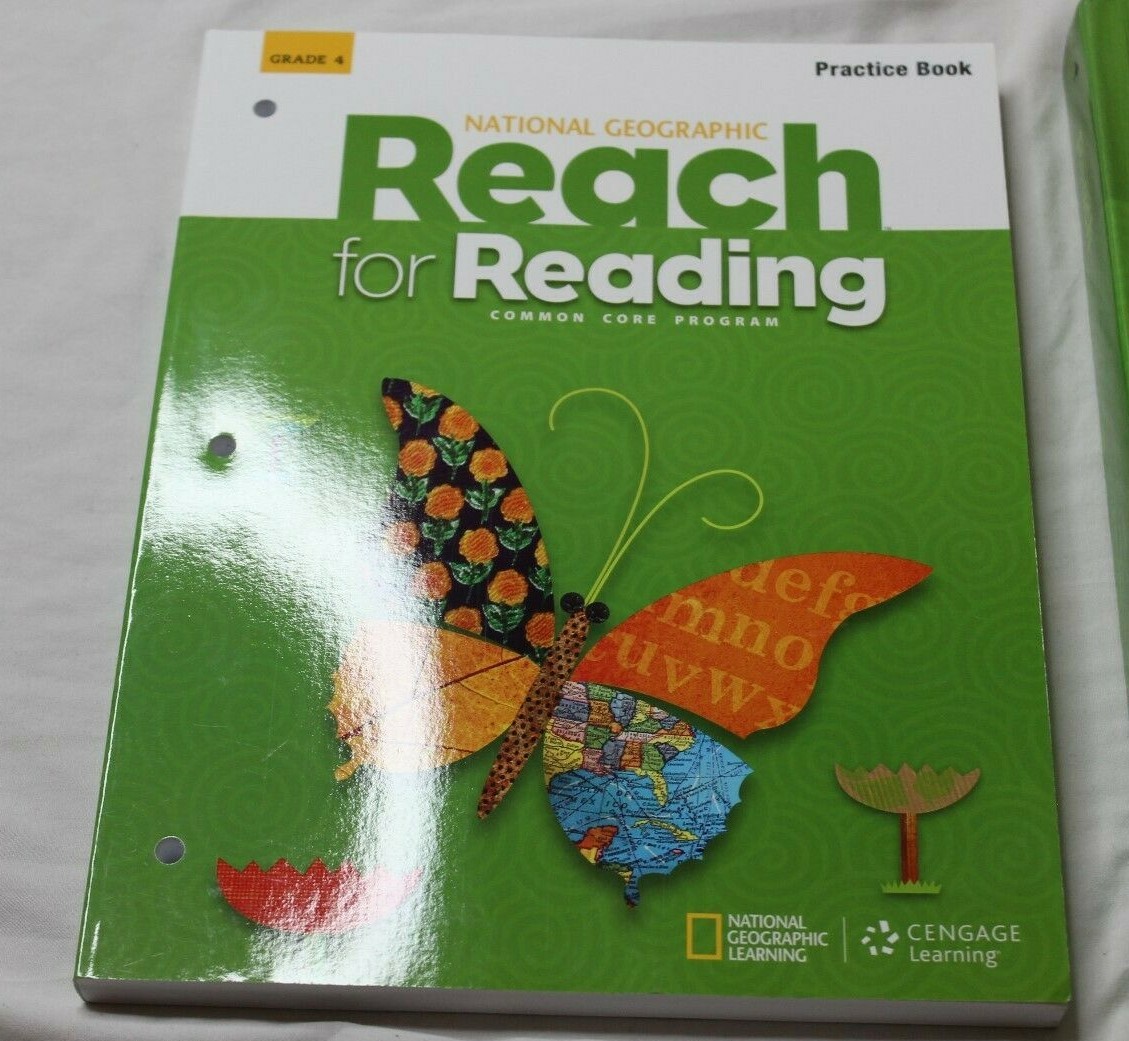Reach For Reading Level E Grade 4 Hardcover Student Textbook & Practice Book Set
