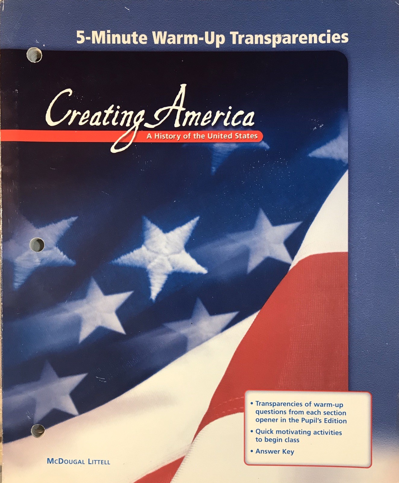 Creating America: A History Of The United States 5-Minute Warm-Up Transparencies
