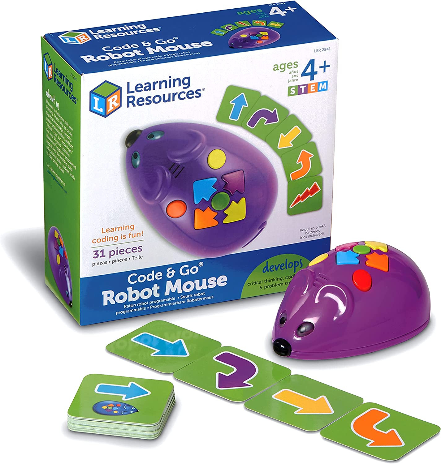 Code & Go Robot Mouse – Toddler STEM Toys, Pet Programmable Games, Screen Free A