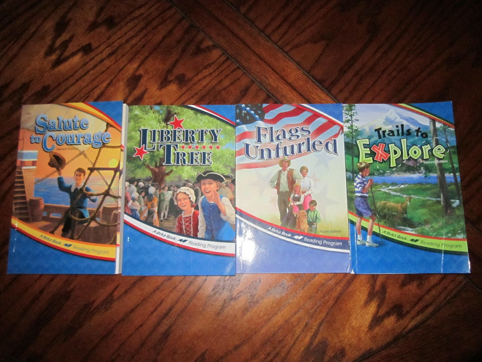 Abeka Reader 4th Grade 4 Reading Set Courage, Liberty Tree Flags Unfurled Exp