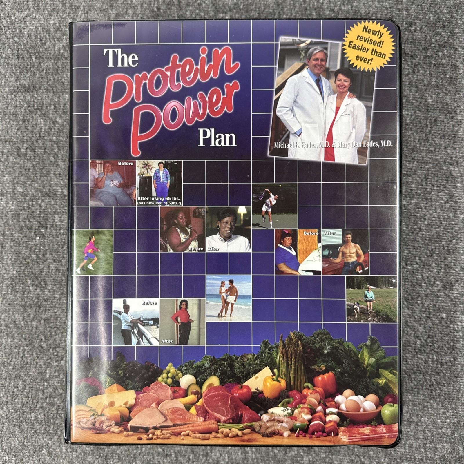 1998 The Protein Power Plan 4 Audio Cassettes VHS 4 Books Inserts Michael Eades