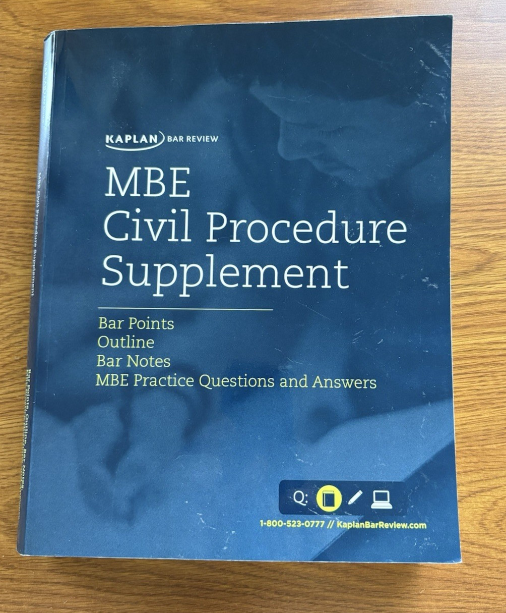 MBE Civil Procedure Supplement Bar Points Outline Bar Notes Practice Questions