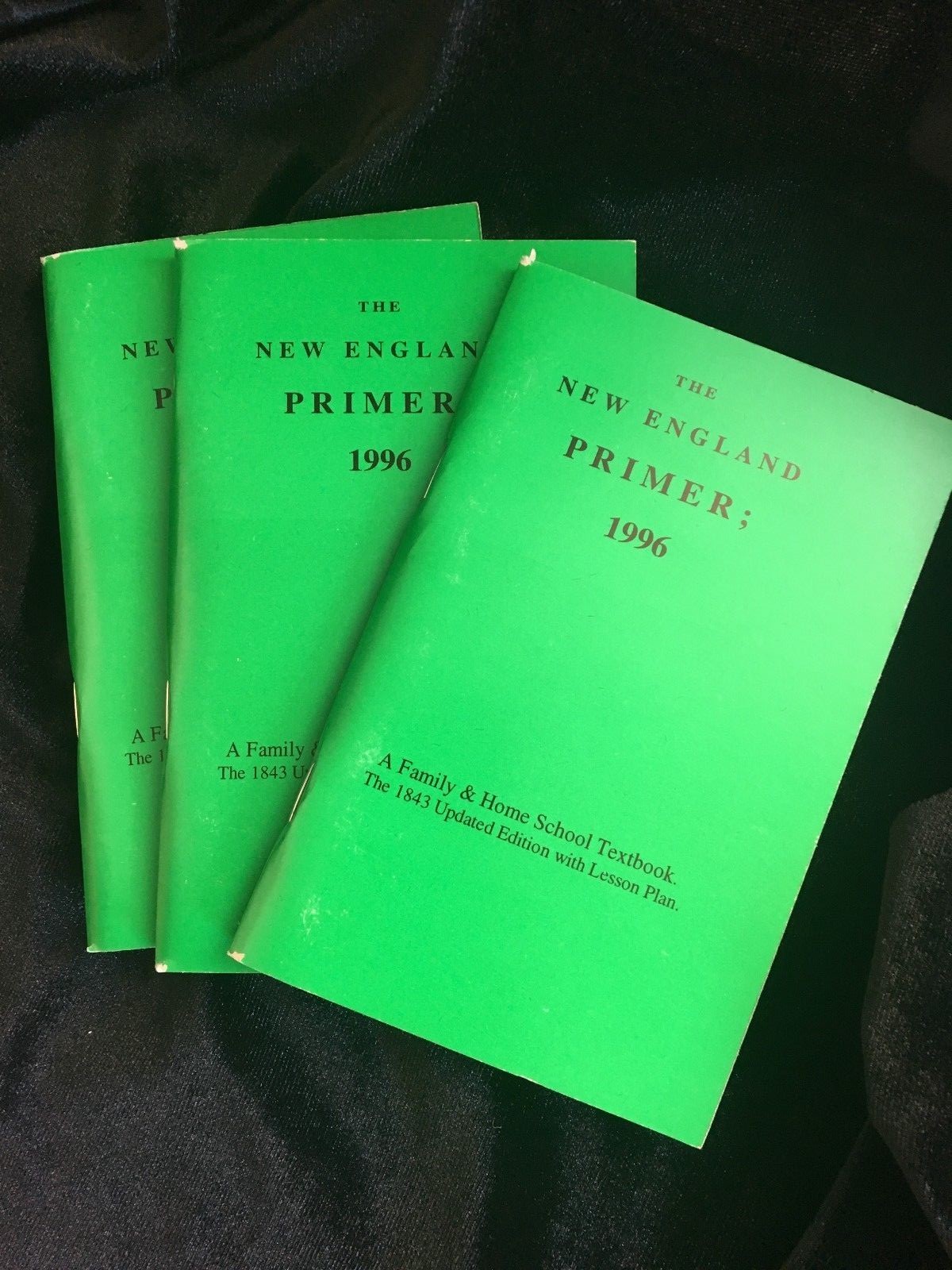«THE NEW ENGLAND PRIMER»; 1996 updated/1843 ed. for homeschooling LOT of 3