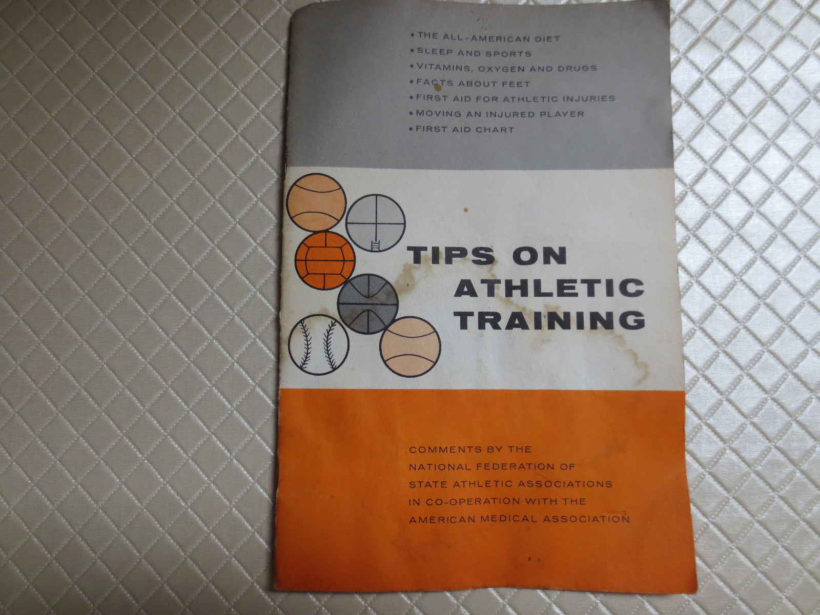 Vintage study guide, 1959 «Tips On Athletic Training» AMA & NFSHSAA
