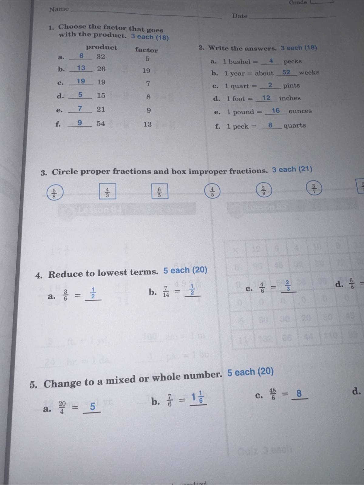 Abeka Homeschool Arithmetic 4 Lesson Plan Work-Text & Test Answer Key NEW 4th Ed