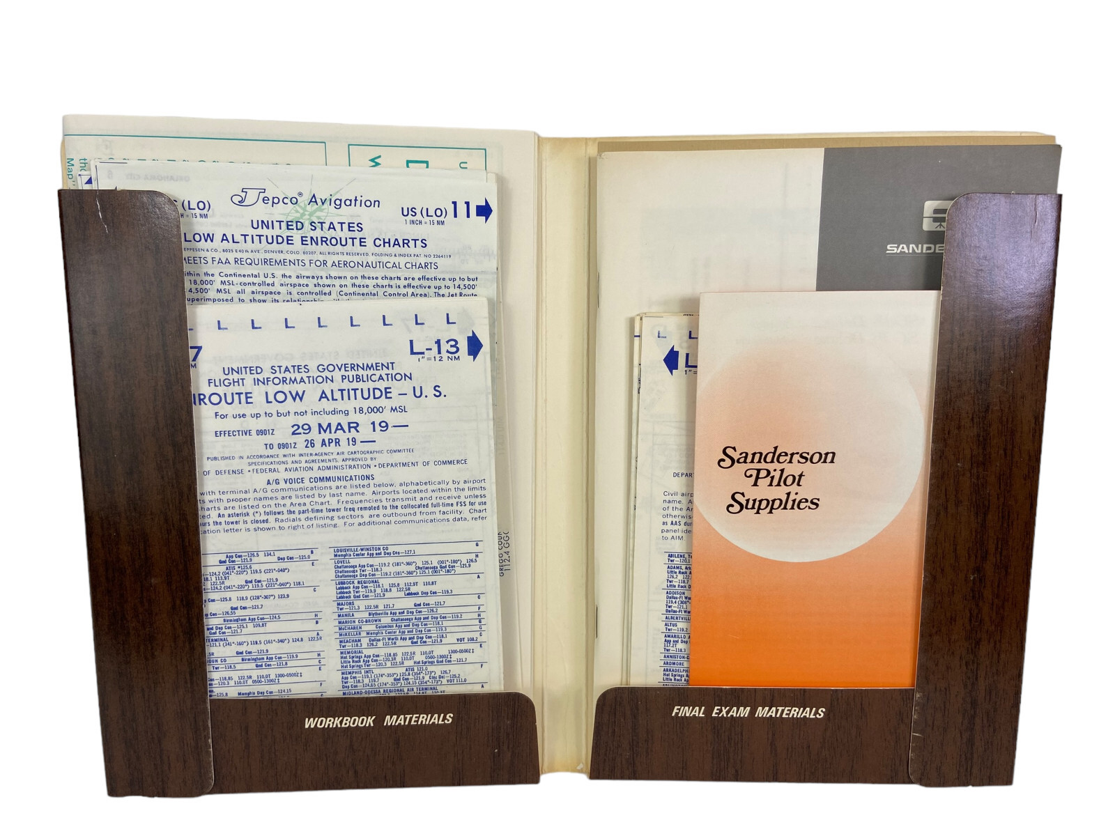 Sanderson Pilot’s License Instrument Final Exam Study Materials US Maps FAA 1973