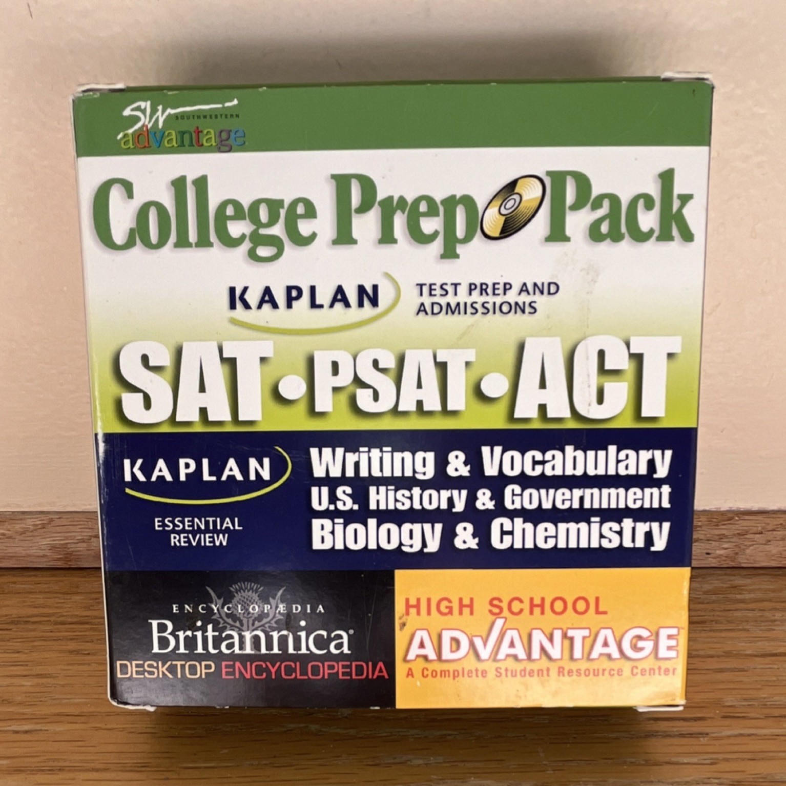 Kaplan College Prep Pack SAT PSAT ACT Study Guide Writing Vocabulary Biology