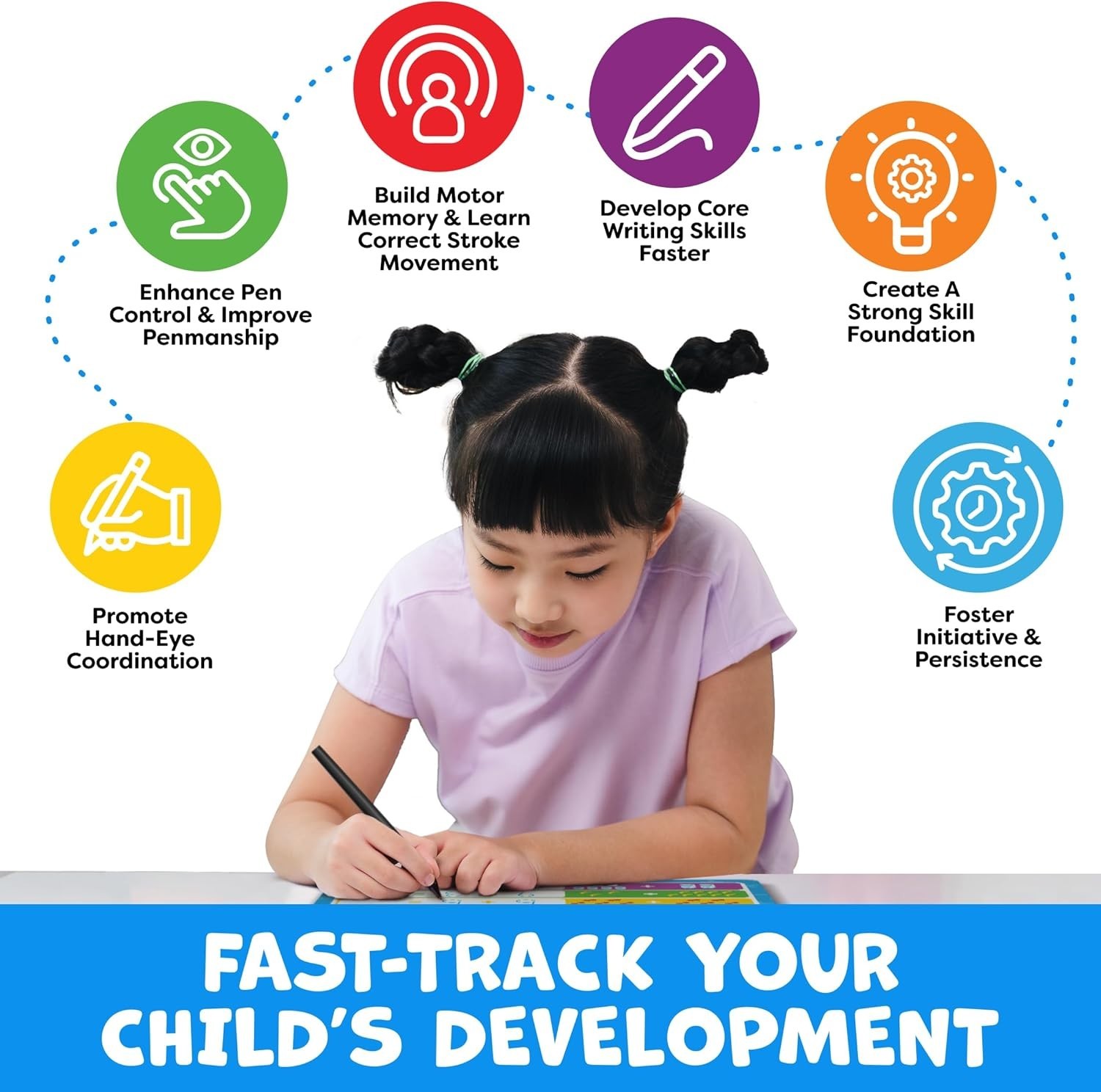 Durable Grooved Handwriting Practice for Kids 3-8 – 48 Fun Activities Included