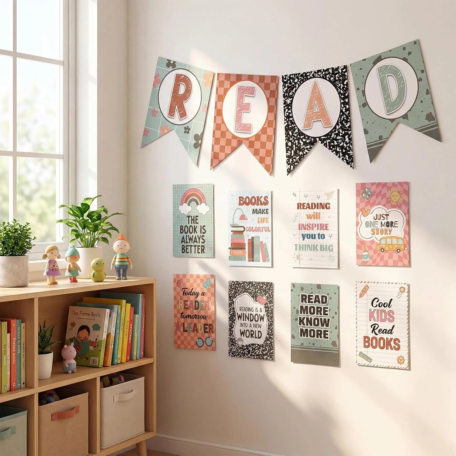 Reading Classroom Decorations Library Posters Bulletin Board Sets for Elementary