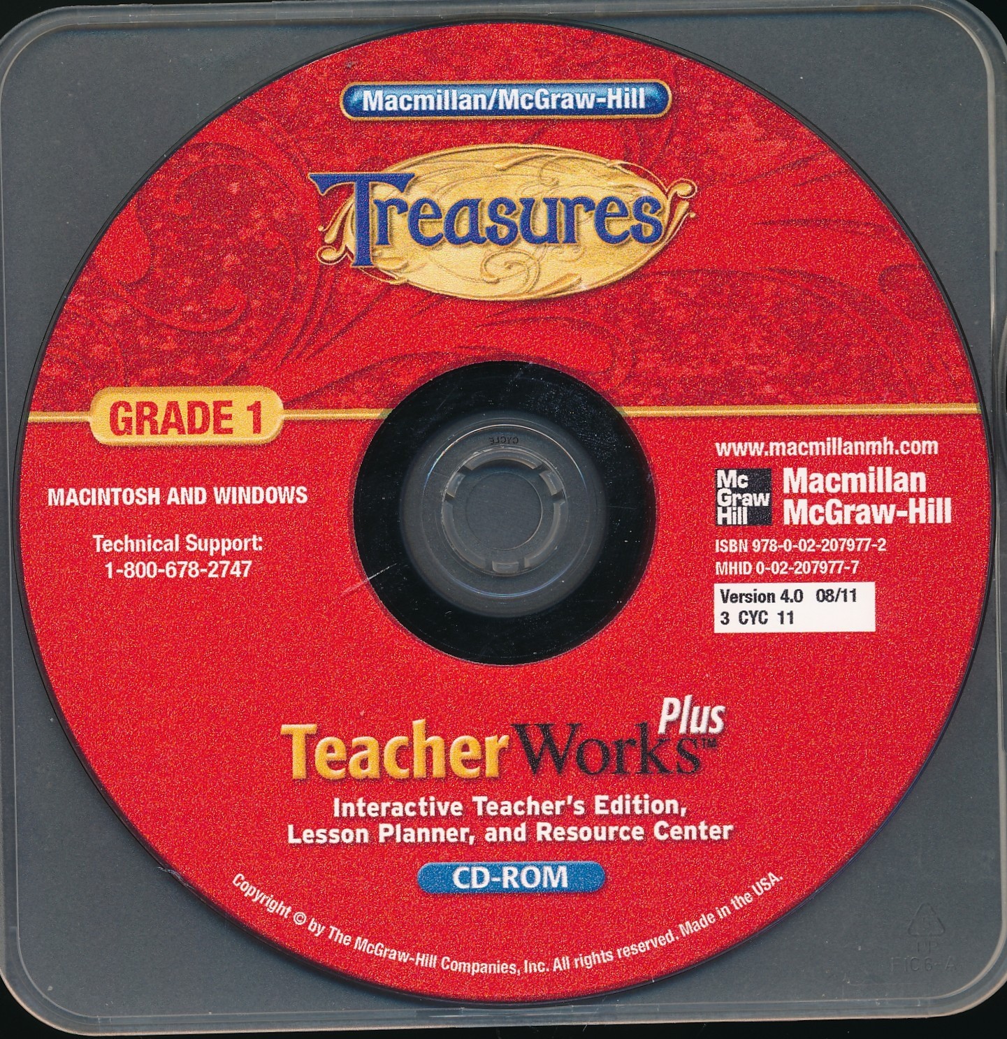Macmillian Treasures Grade 1 TeacherWorks Plus Teacher Edition CD-ROM (2011)