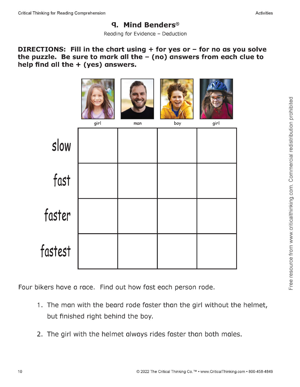 Critical Thinking for Reading Comprehension Educational Workbook for Grades 1-5