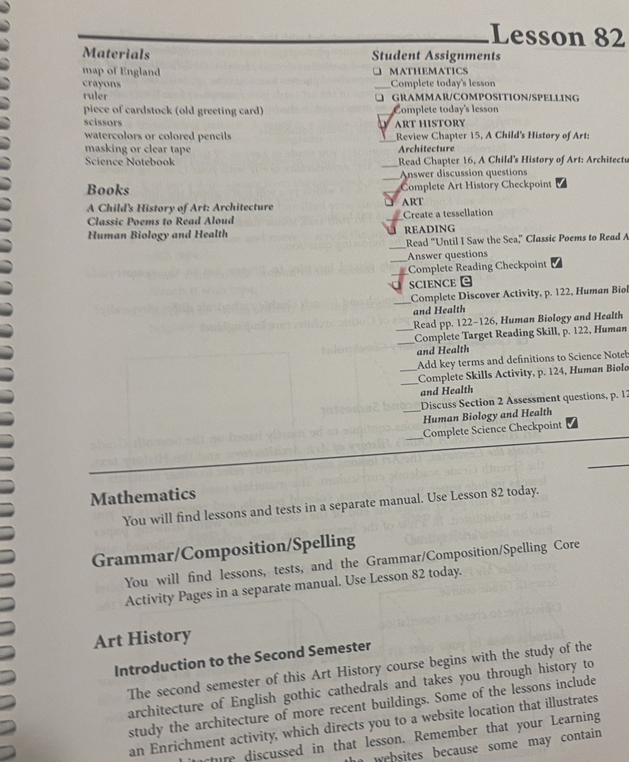 Calvert School 7th Grade Core Lesson Manual Parts A & B Homeschool Teacher guide