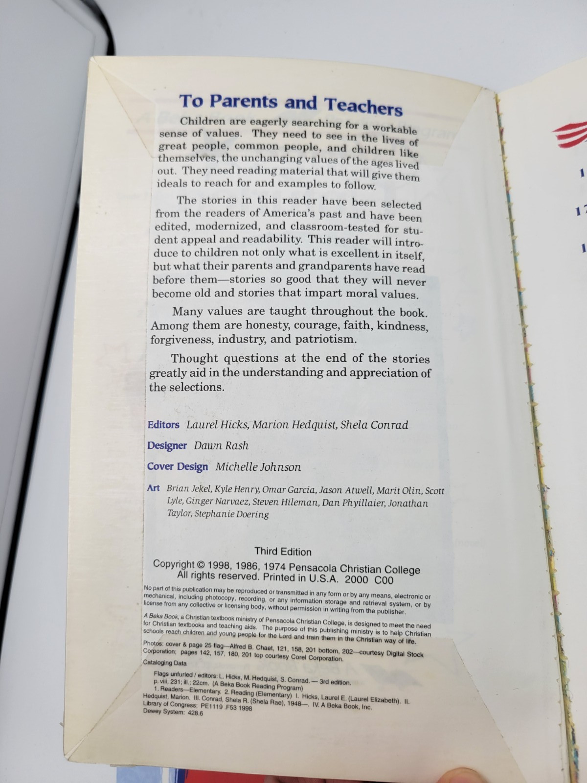 Abeka Flags Unfurled 4a Reading Program Book Lot of 2 Homeschool Reader