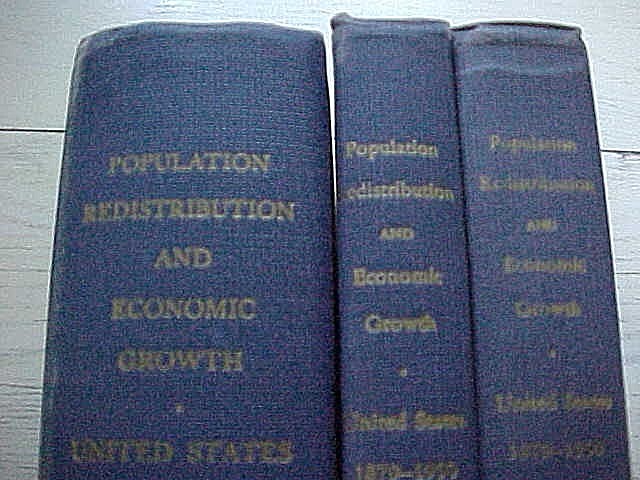 Population Redistribution & Economic Growth 1870-1950 3 Vol Set Lee Kuznets Eld