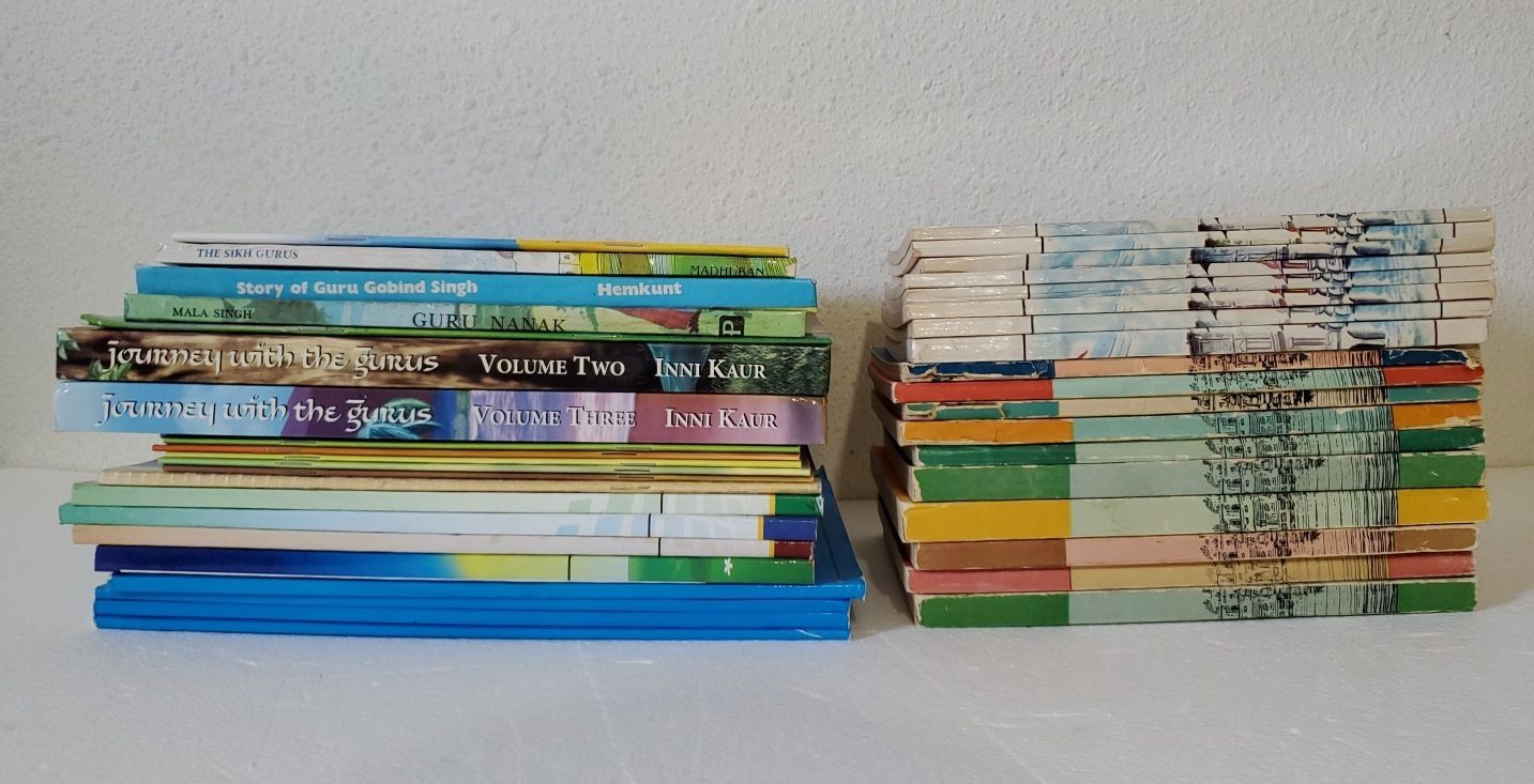 Lot of 35 Sikh CHILDRENS Books – Sikhism History India ENGLISH & PUNJABI Learn