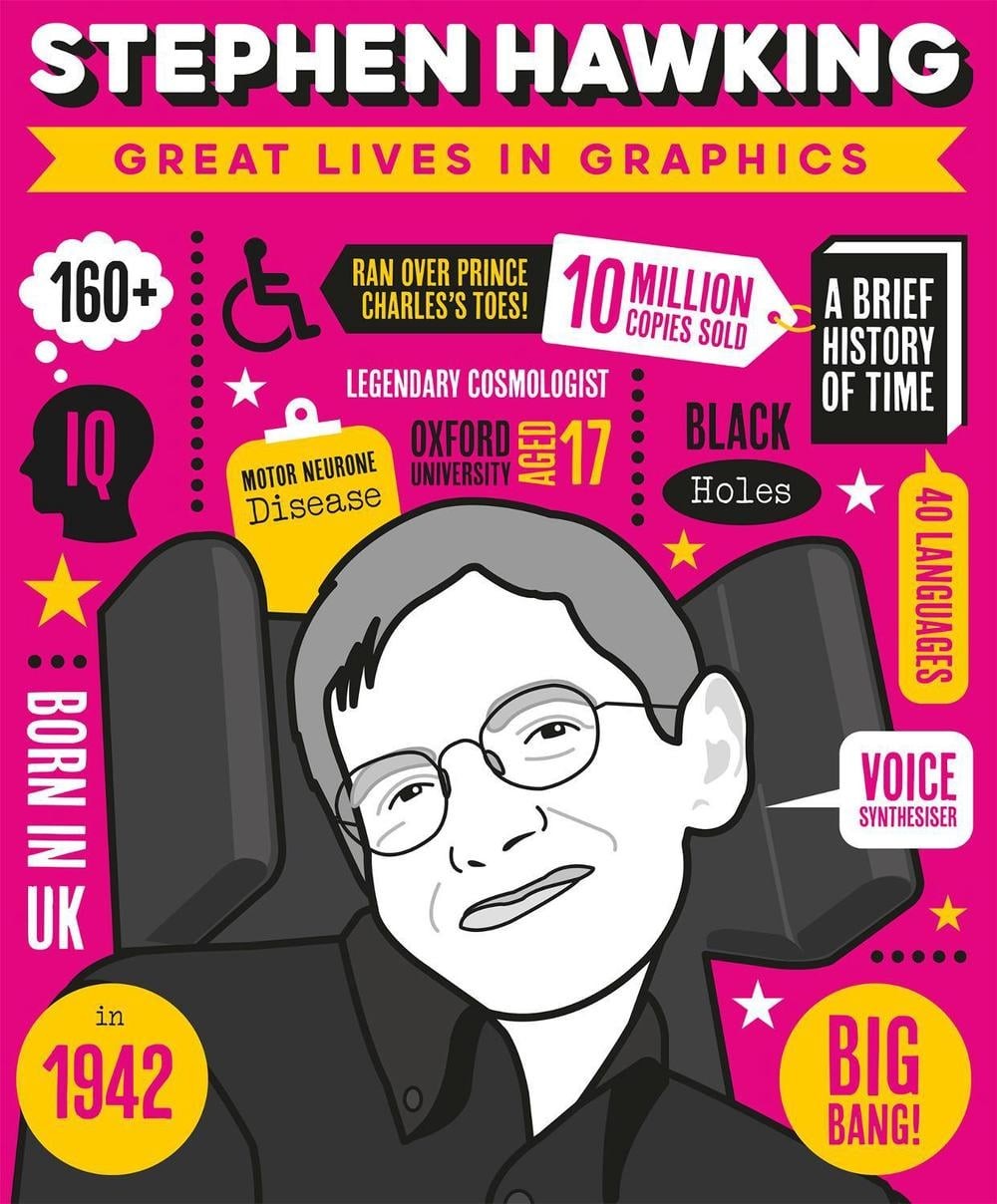 Great Lives in Graphics: Stephen Hawking by Books Button (English) Hardcover Boo