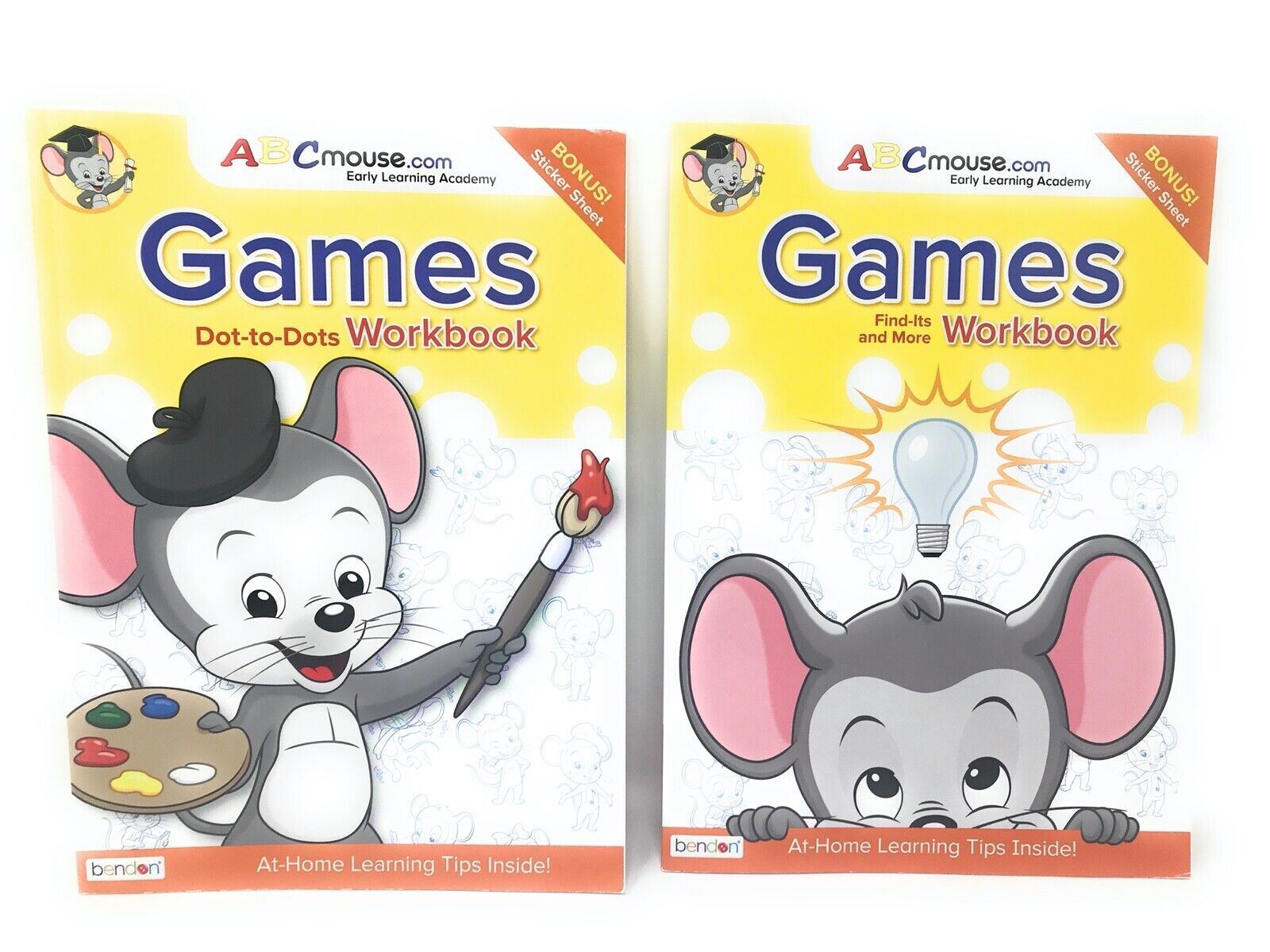 ABCmouse Early Games Find-Its & More Dot-to-Dots Workbook Lot of 2 Homeschool