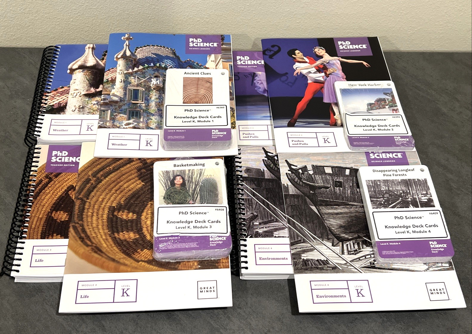 Great Minds PhD Science Grade Level K Teacher & Student Editions Modules 1-4 NEW