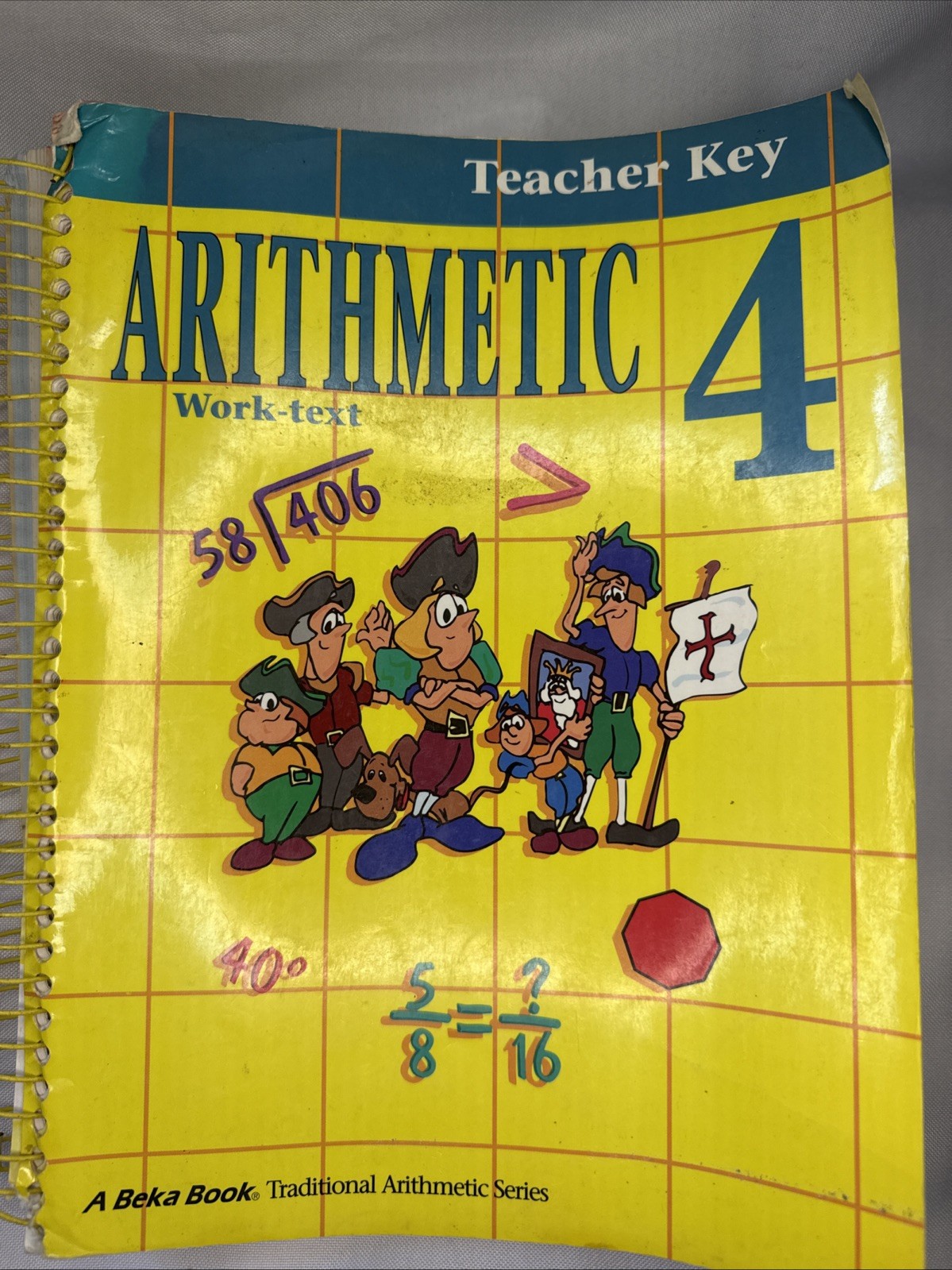 A BEKA Arithmetic 4 Worktext Math TEACHER KEY 3rd Edition Abeka
