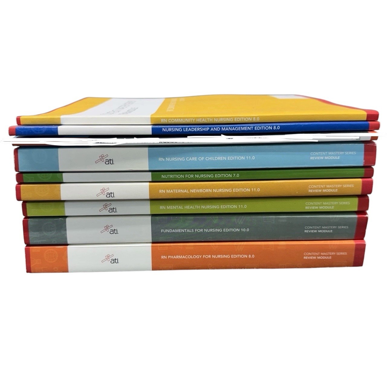 ATI Nursing Set Content Mastery Series Review Module Books NCLEX RN Set of 8
