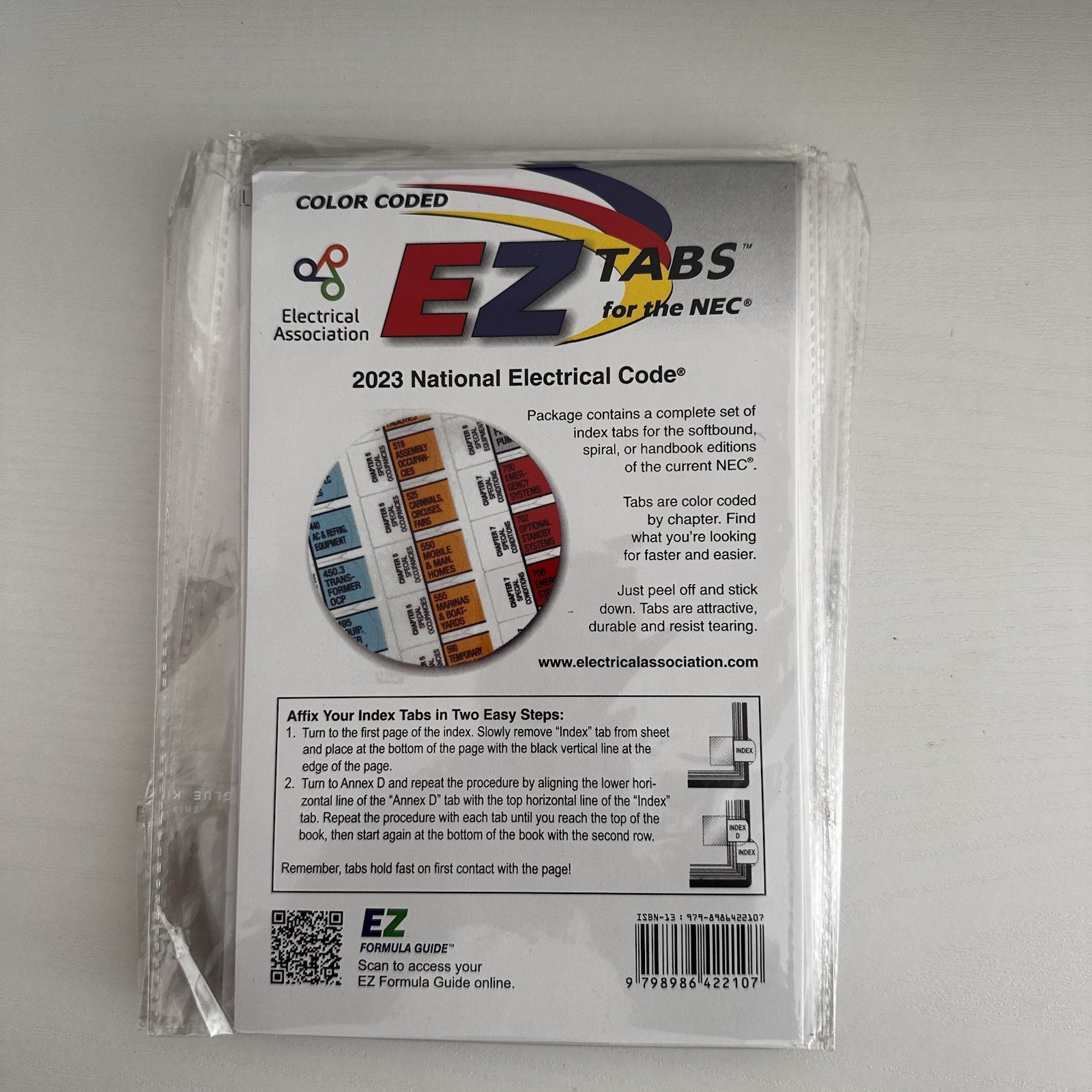 EZ Tabs 2023 National Electrical Code NEC Color Coded Index Tabs Electrical Asso