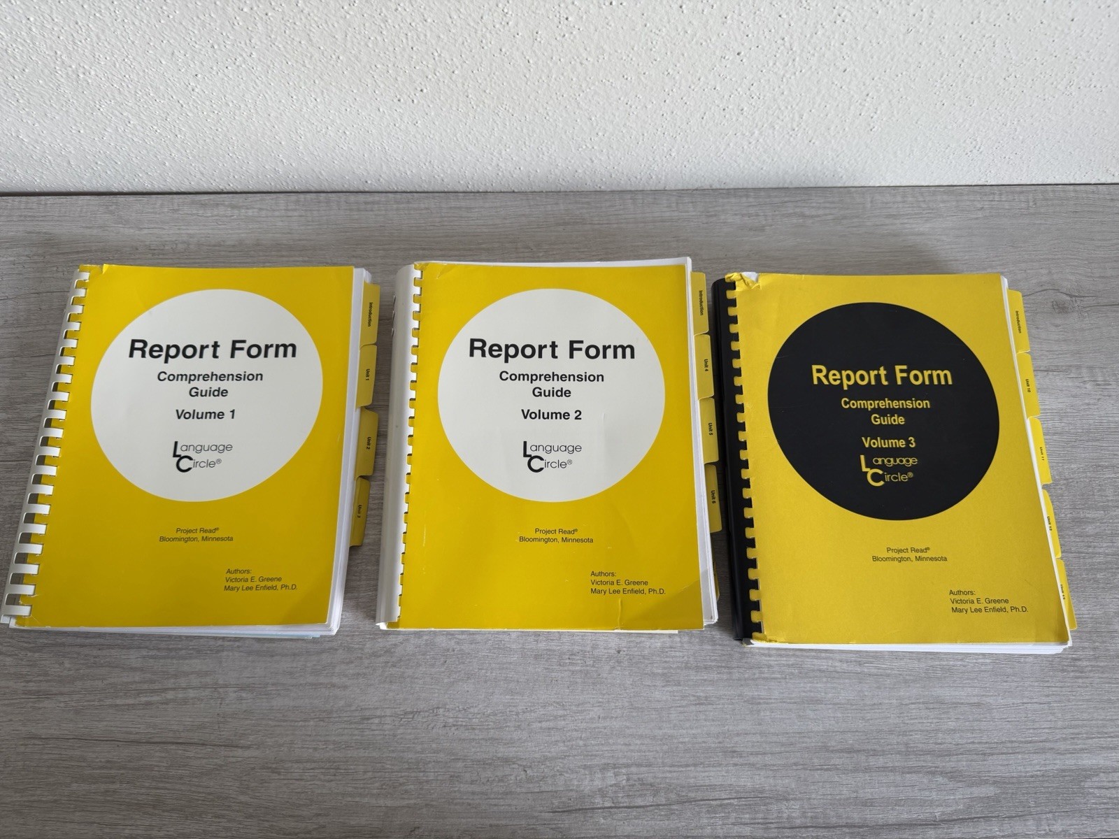 Language Circle Report Form Comprehension Guide Vol 1-3 Project Read Set