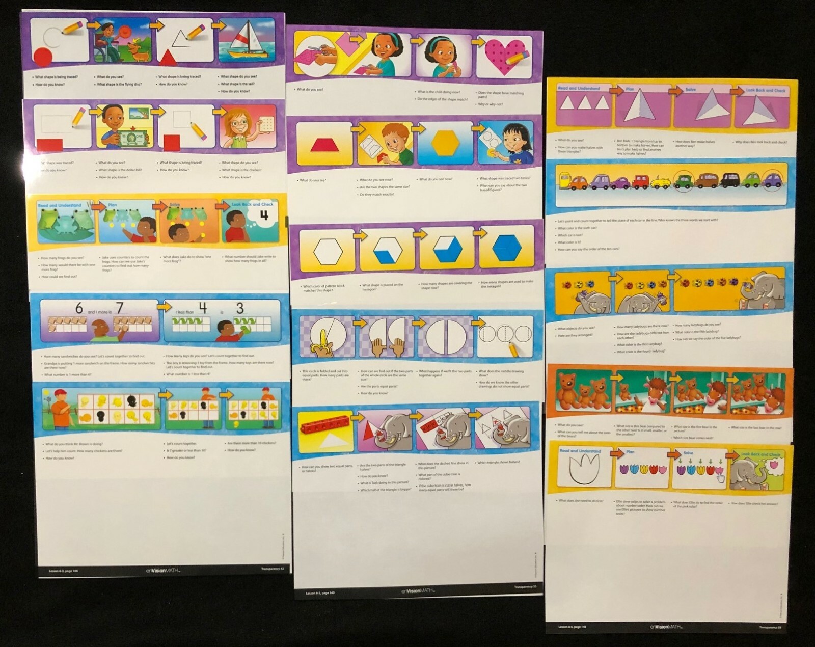 K – enVision Math VISUAL LEARNING BRIDGE TRANSPARENCIES with Guiding Questions