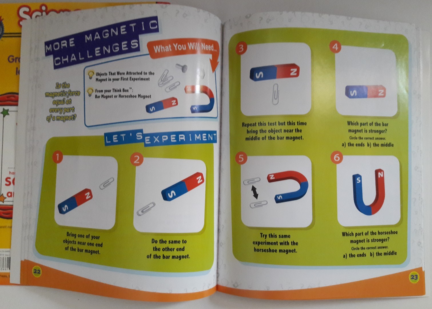 Science Projects & Experiments Workbook & Learn About Magnetism Activity Book