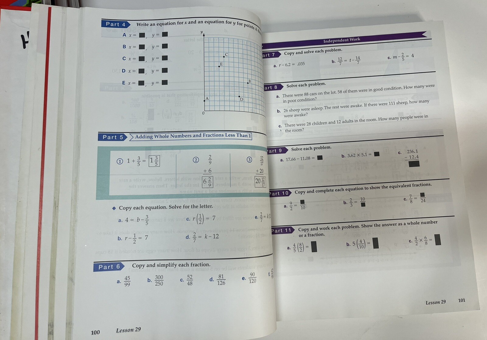 SRA Essentials For Algebra Student Textbook Hardcover Direct Instruction McGraw